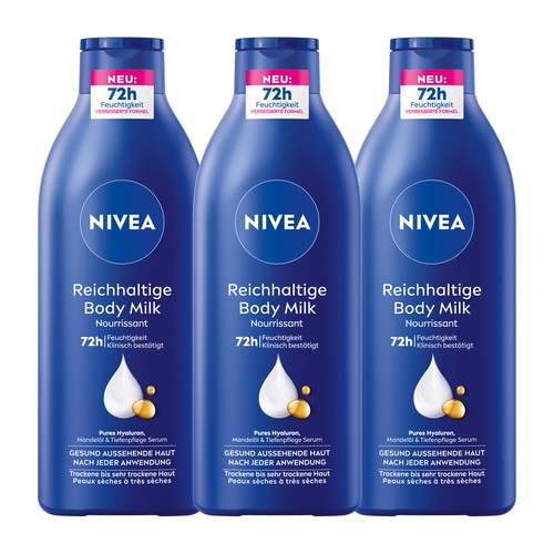 NIVEA Body Reichhaltige Milk 3 x 400ml
