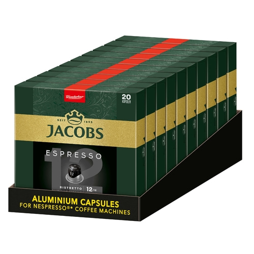 JACOBS Kapseln Espresso 12 Ristretto 10 x 20 Nespresso®* kompatibel