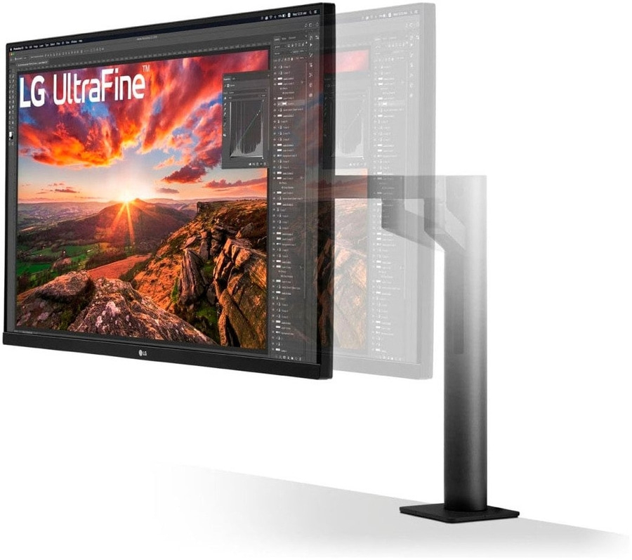 LG UltraFine Monitor mit Landschaftsanzeige und verstellbarem Ständer