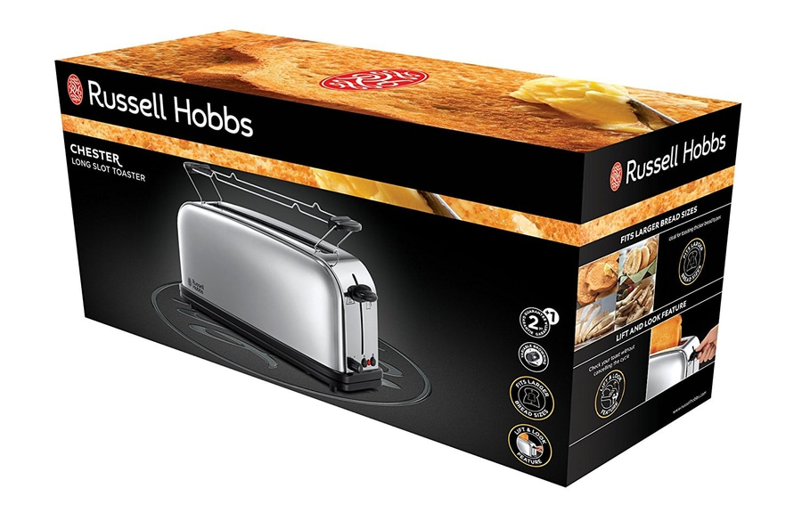 RUSSELL HOBBS Langschlitz-Toaster Victory Chester 23510-56 Edelstahl 1000W