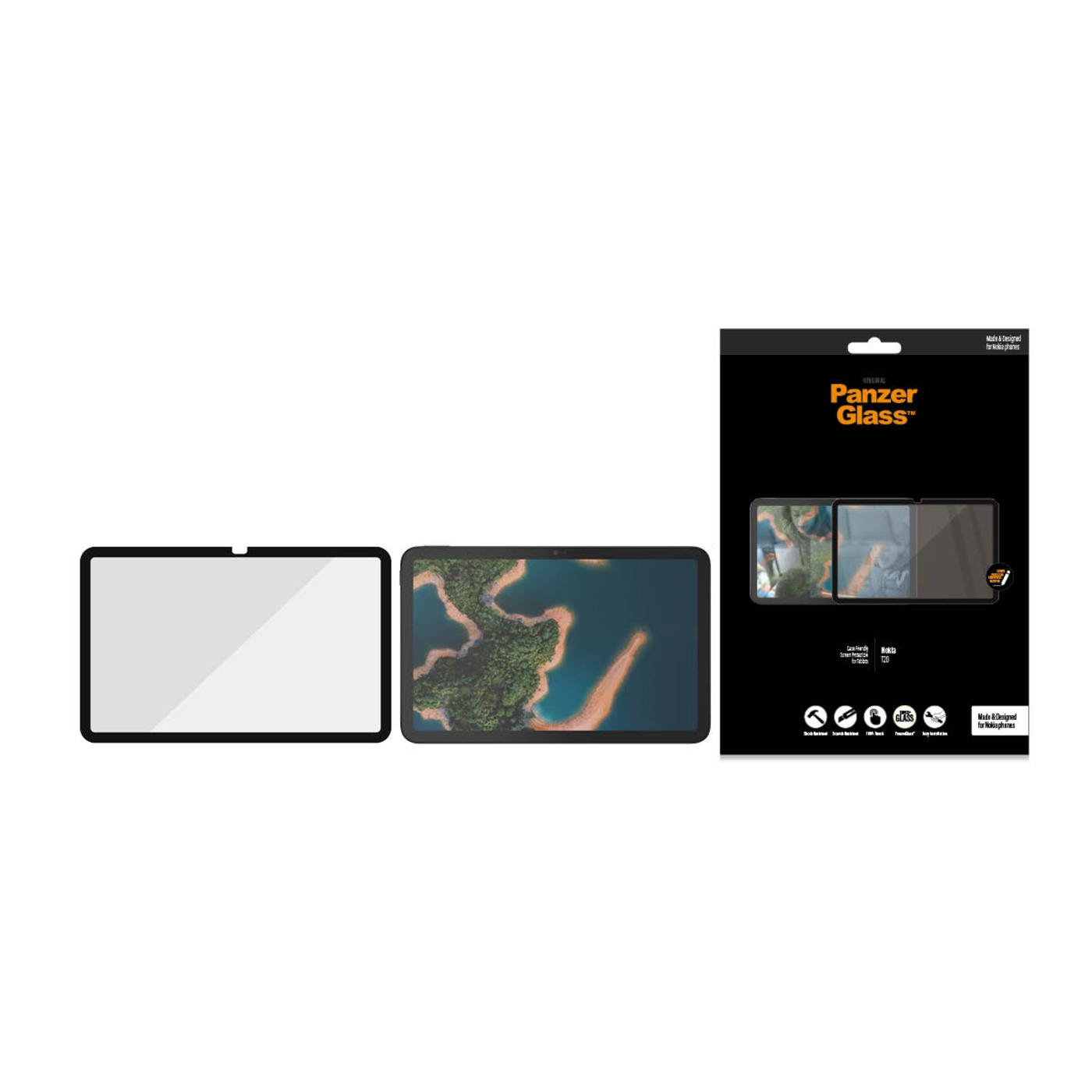 PanzerGlass™ Displayschutzglas Nokia T20 Tablet | Screen Protector Glass