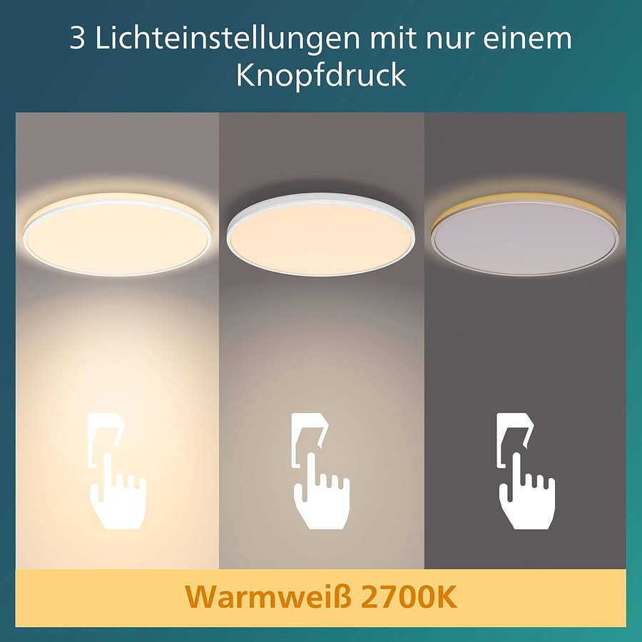 PHILIPS LED Deckenleuchte Ozziet CL570 36W Deckenlampe 3900lm 2700K weiß NEU