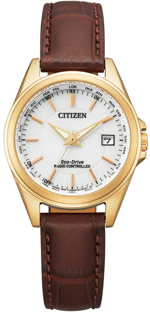 CITIZEN Damen Armbanduhr EC1183-16A Eco-Drive Lederarmband 29mm Edelstahl B-WARE
