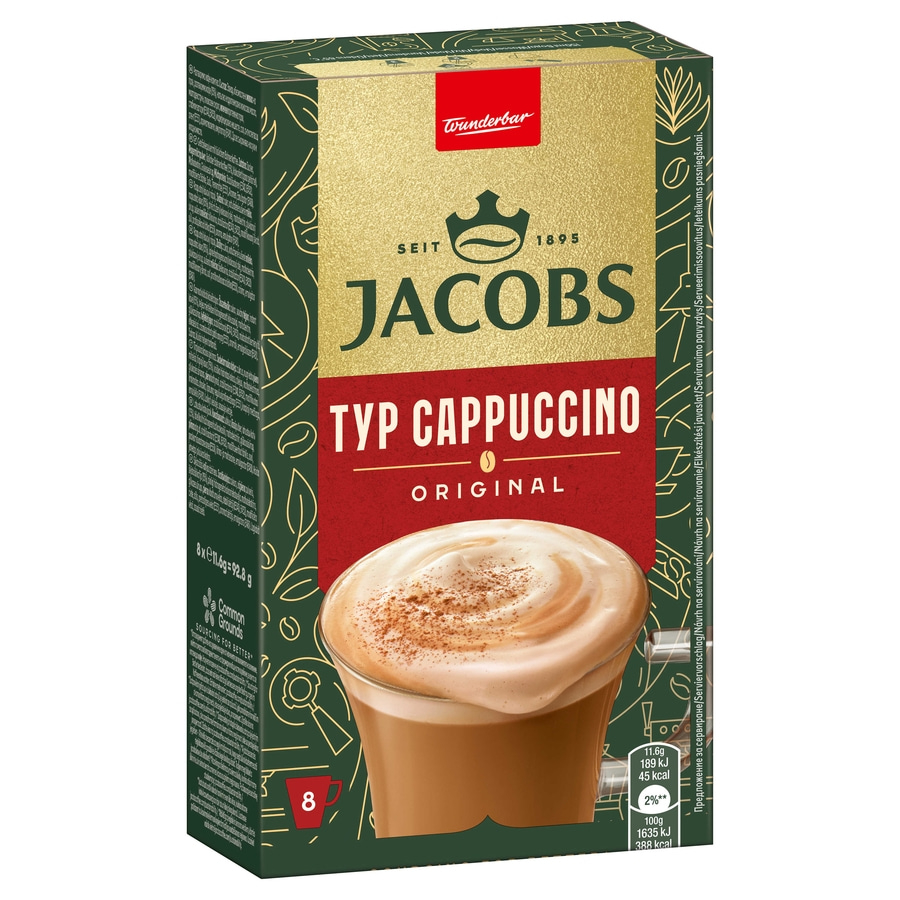 JACOBS Löskaffee Typ Cappuccino 10 x 8 Sticks - 80 Getränke Instantkaffee