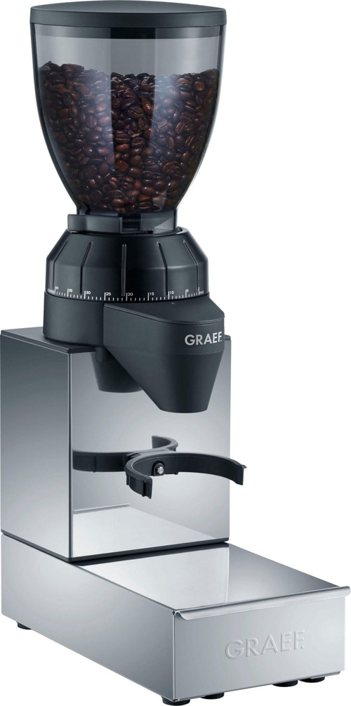 GRAEF Kaffeemühle CM850 128 Watt 350 g Bohnenbehälter Edelstahl Kehlmahlwerk