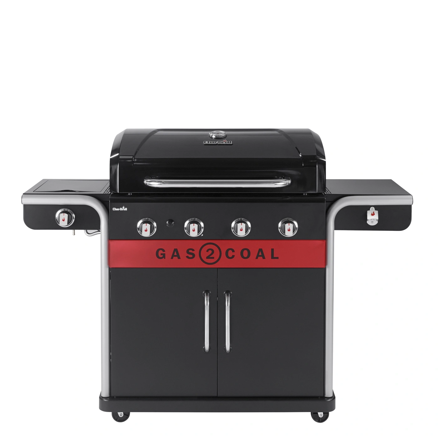 CHAR-BROIL Kohle und Gasgrill GAS2COAL 440 4 Brenner 15,2 kW Hybridgrill schwarz