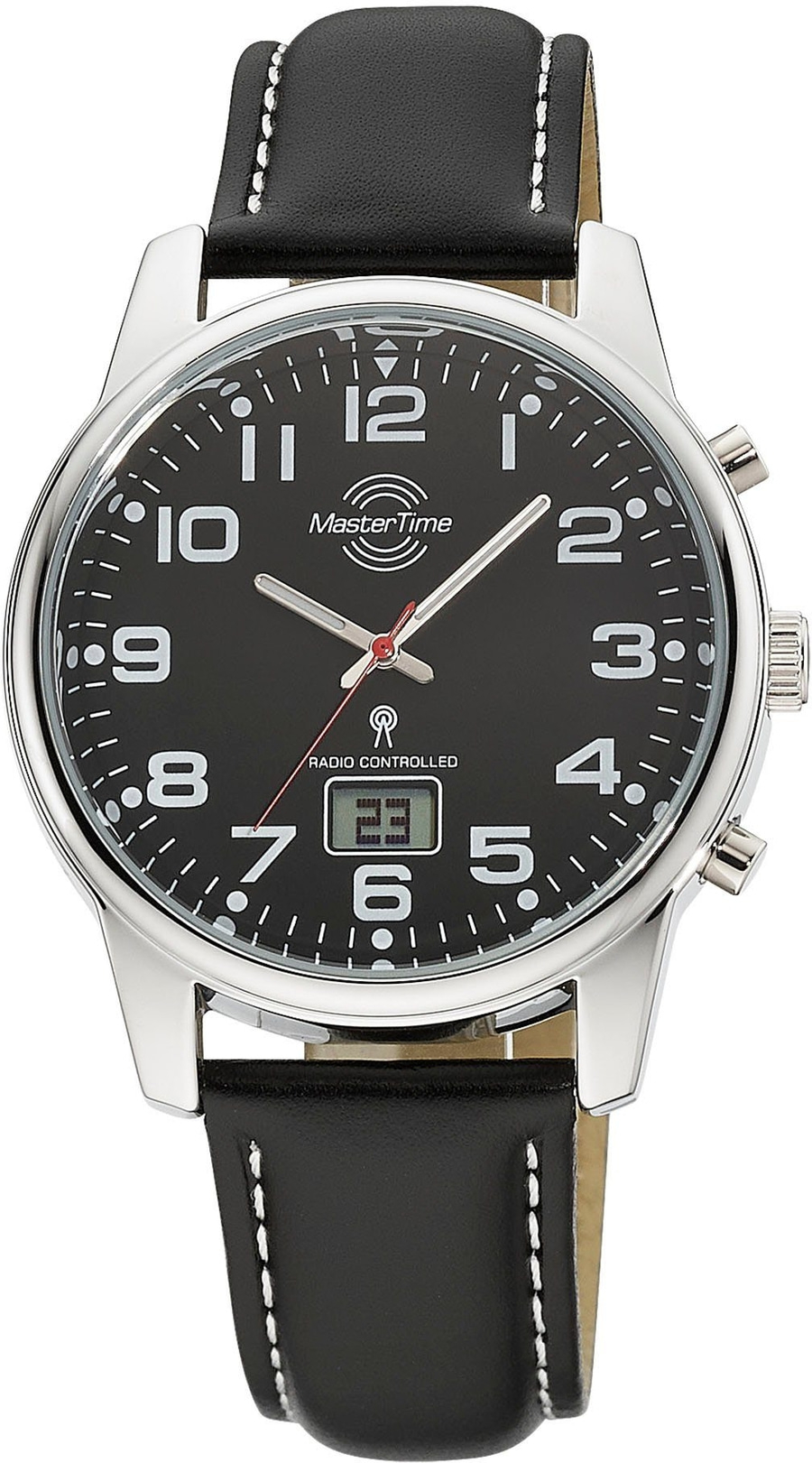 MASTER TIME Herrenarmbanduhr MTGA-10816-21L Quarz Funkuhr Datum 41mm B-WARE