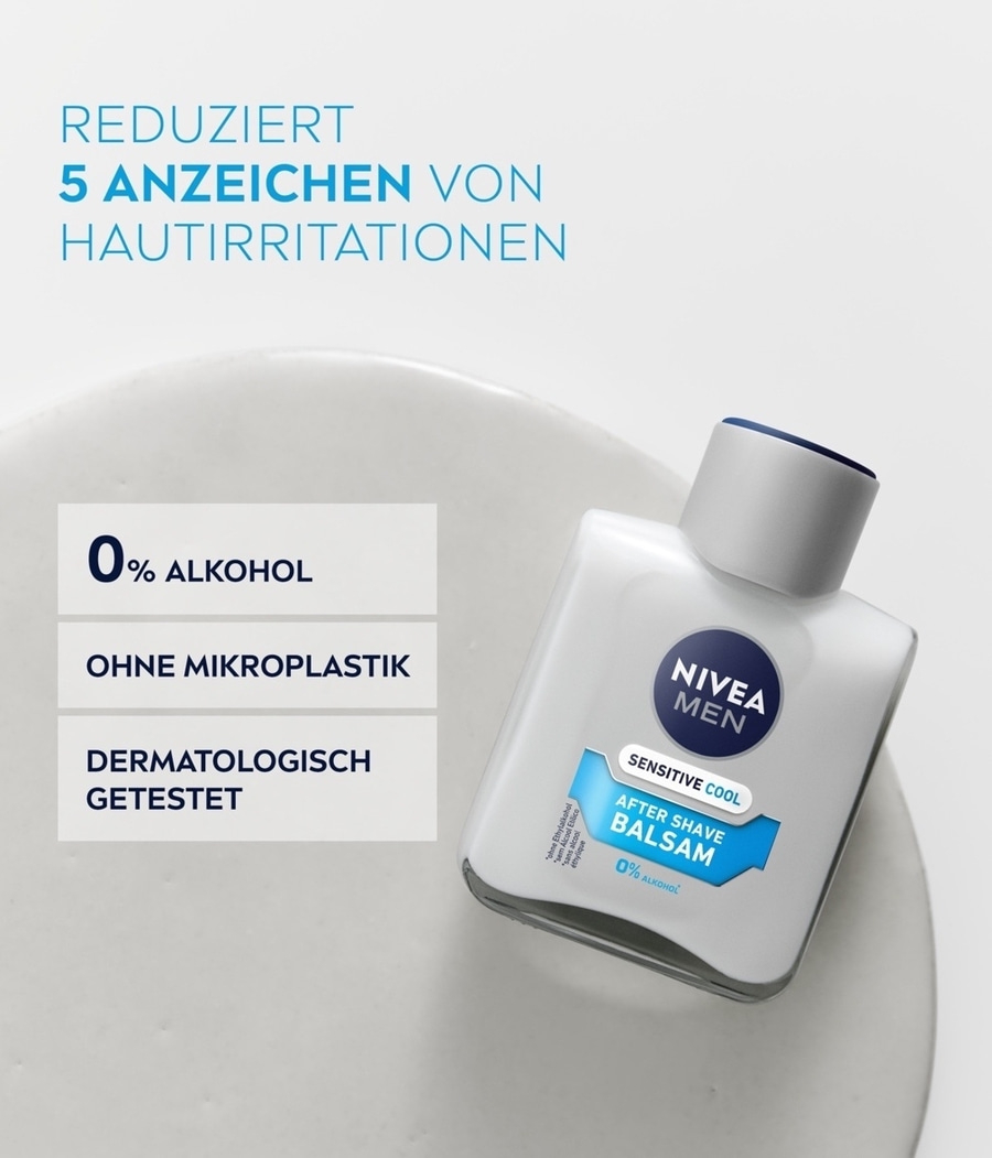 NIVEA MEN After Shave Sensitive Cool Balsam mild erfrischend 0% Alkohol 2x 100ml