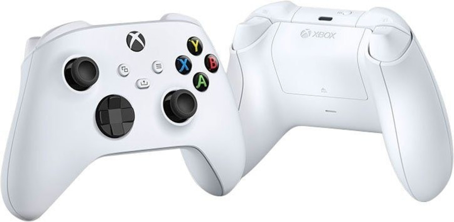 Weißer Xbox-Controller, Nahaufnahme, Tasten, Joystick, Spielkonsole, Technologie, Gerät, Videospiel