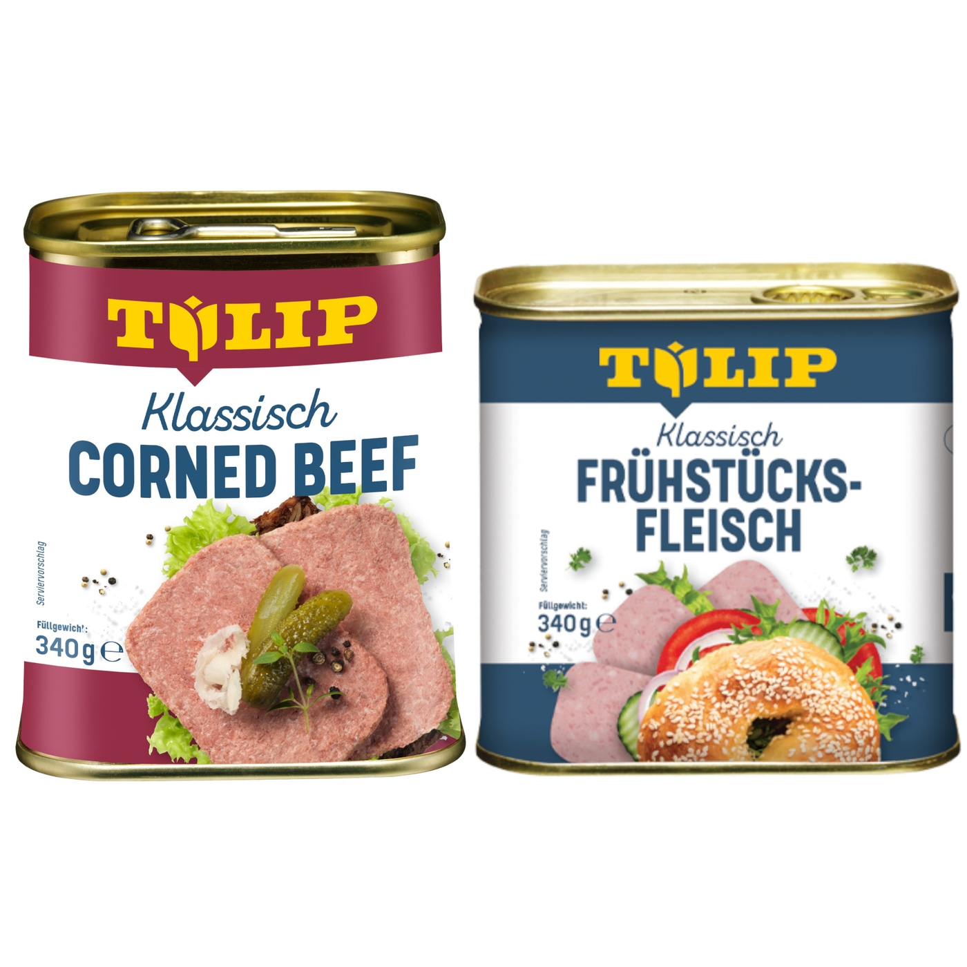 TULIP Bundle Frühstücksfleisch Corned Beef Schwein Delikatesse Konserve 2x 340g