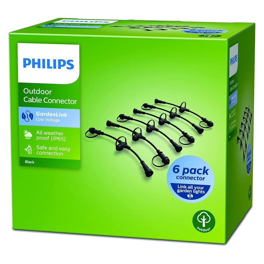 PHILIPS Garden Link Verbindungsstück 6er Pack IP65 Outdoor Kabelsteckverbinder