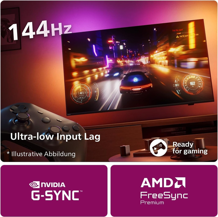 PHILIPS Ambilight OLED Fernseher 55 Zoll 4K UHD Smart TV 144 hz 55OLED809/12