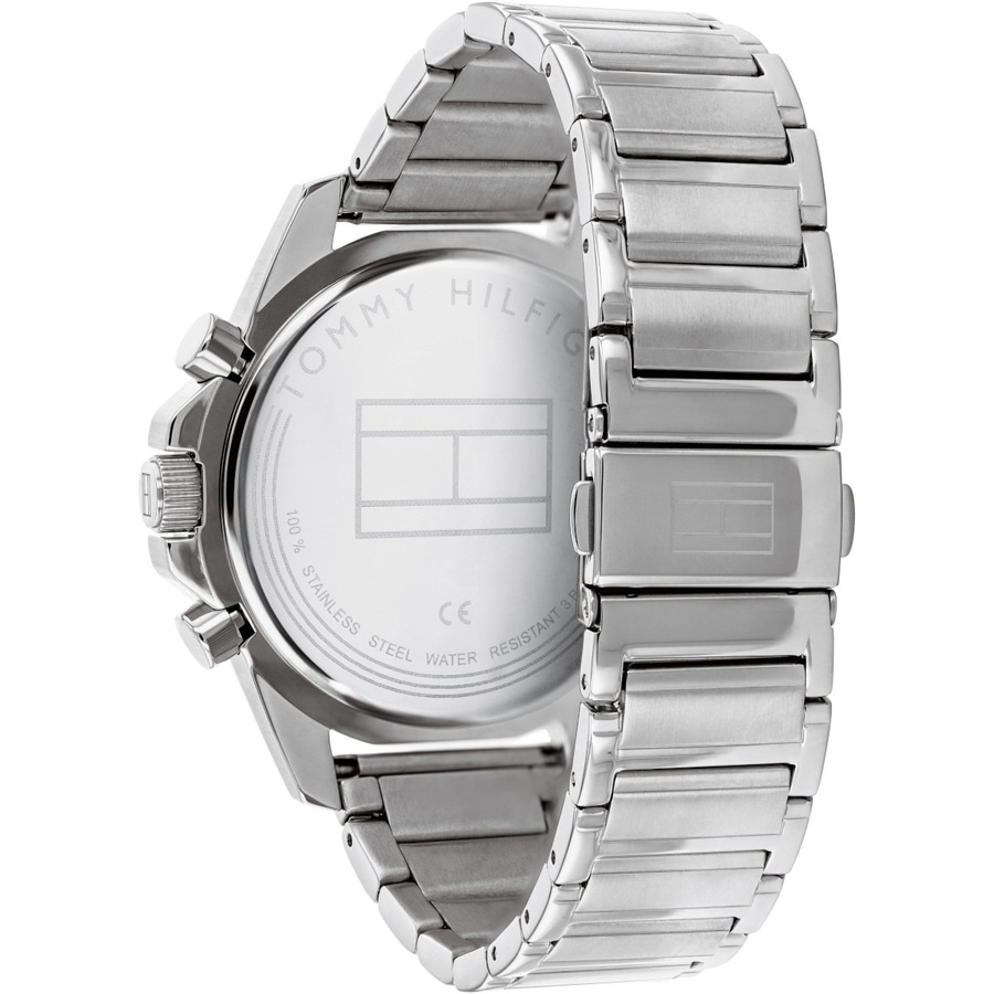 Tommy Hilfiger Uhr, Edelstahl, silberfarben, wasserdicht, Armbanduhr, Accessoire