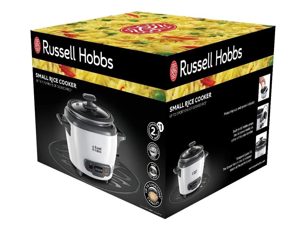 Russell Hobbs Reiskocher, bis zu 3 Portionen, mit Messbecher und Löffel.
