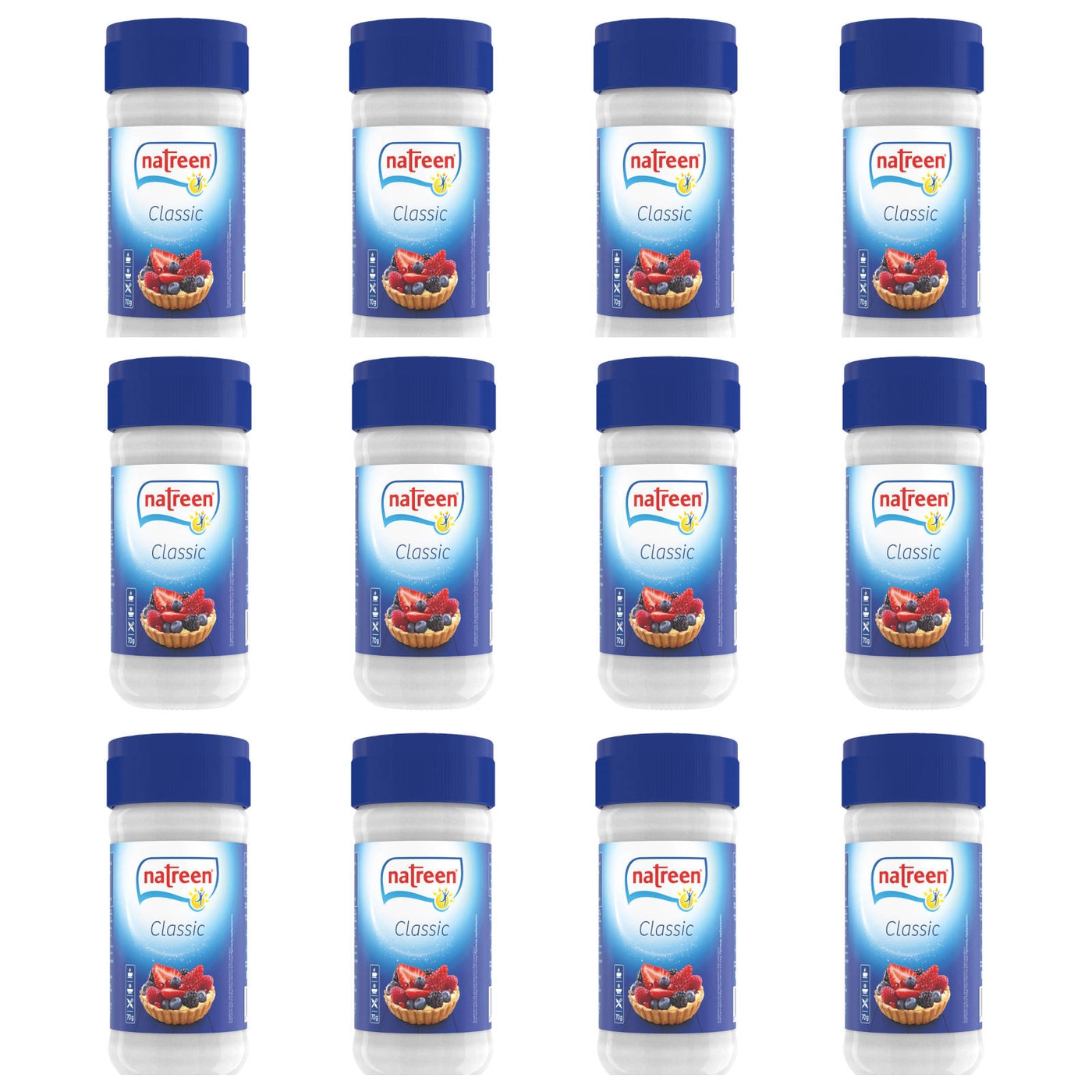 NATREEN® Süßstoff Classic Streusüße Granulat 12 x 70 g kalorienarm Zuckerersatz