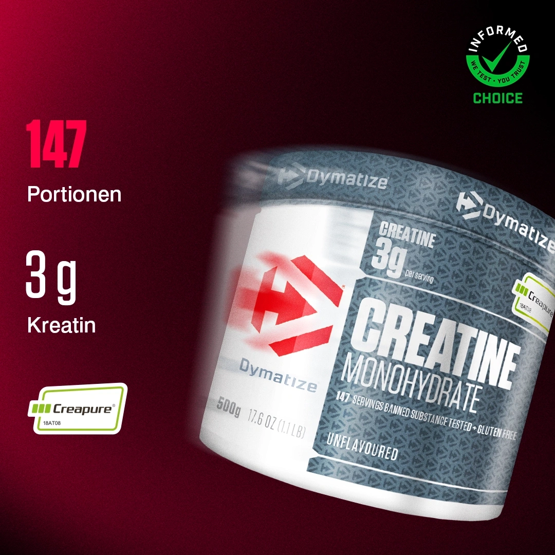 Dymatize Kreatin Monohydrat, 147 Portionen, 3g Kreatin, Creapure