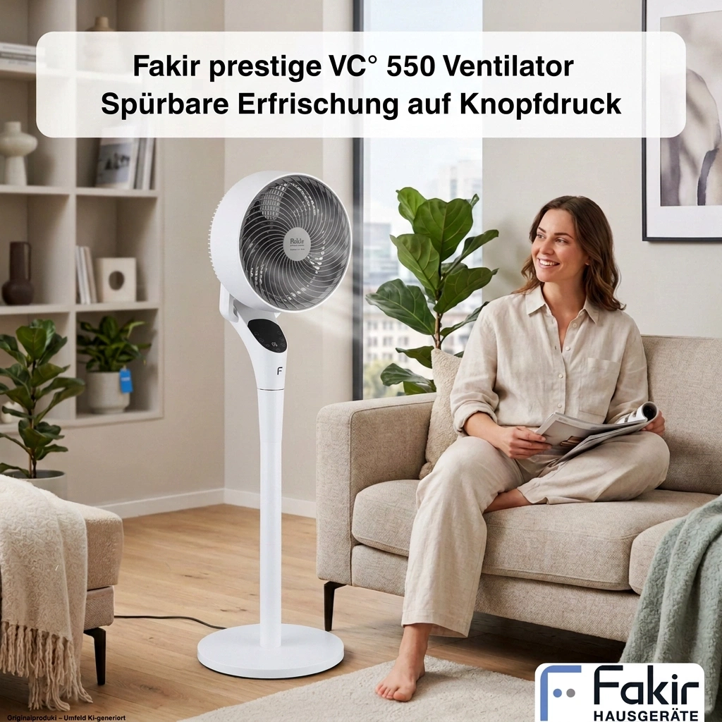 Fakir Standventilator Prestige VC 550 mit spürbarer Erfrischung auf Knopfdruck