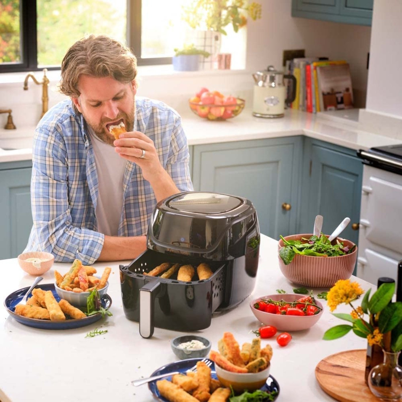 RUSSELL HOBBS Heißluftfritteuse Airfryer Satisfry Air Medium 27160-56 Backen