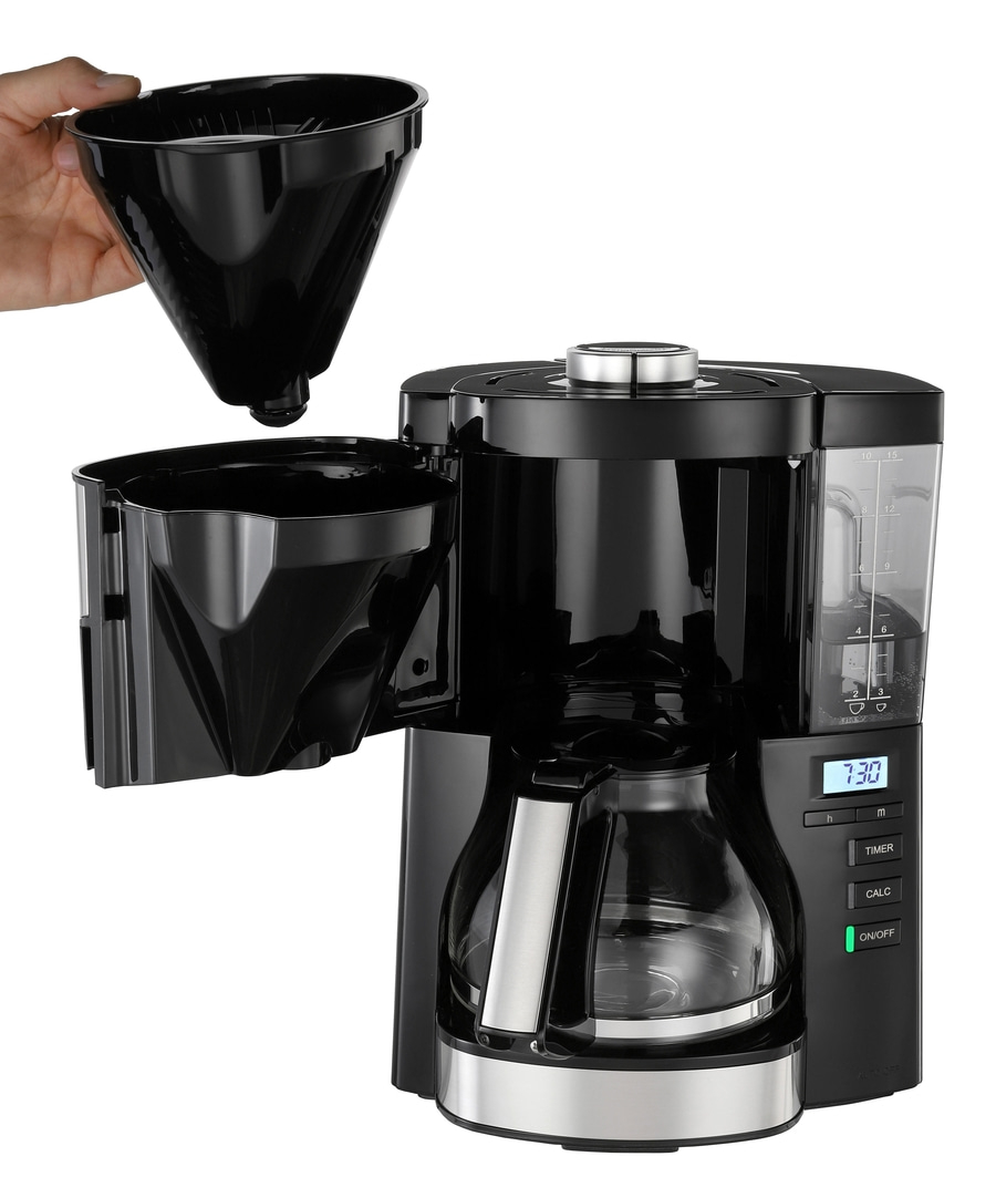 MELITTA Filterkaffeemaschine Look Timer 1025-08 Warmhaltefunktion Schwarz