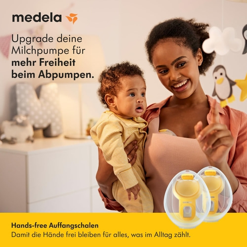 Medela-Produkt: Hands-free Auffangschalen für mehr Freiheit beim Abpumpen.