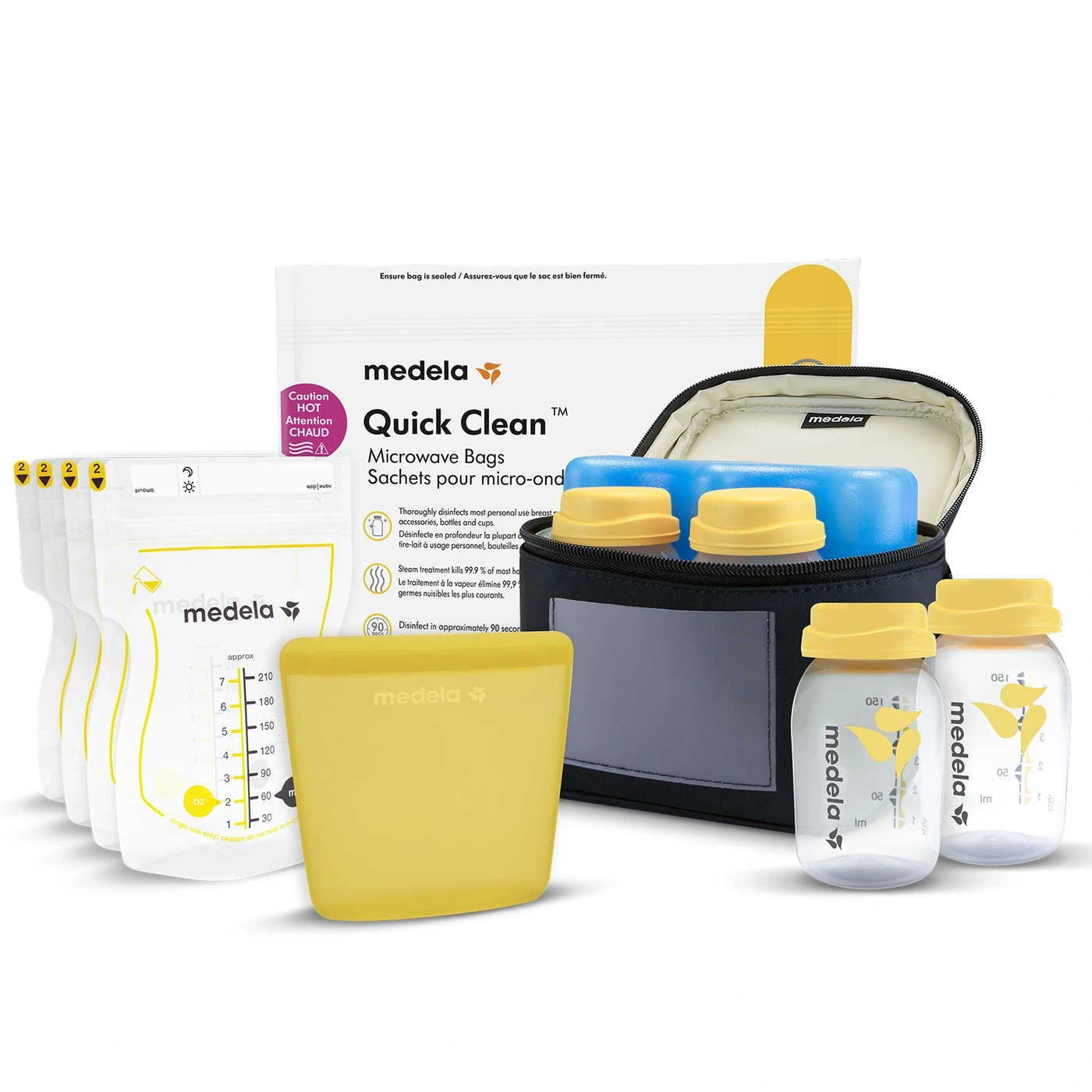Medela-Produkte für die Zubereitung und Aufbewahrung von Muttermilch