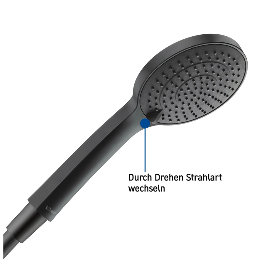 DURAVIT Handbrause 3jet 110 Duschbrause Duschkopf Regendusche Schwarz-Matt NEU