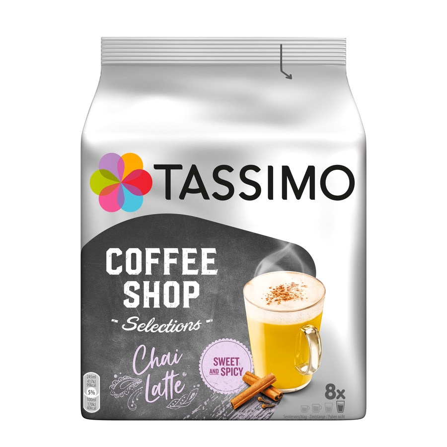 Tassimo Chai Latte mit Zimt und Gewürznelken, süß und würzig