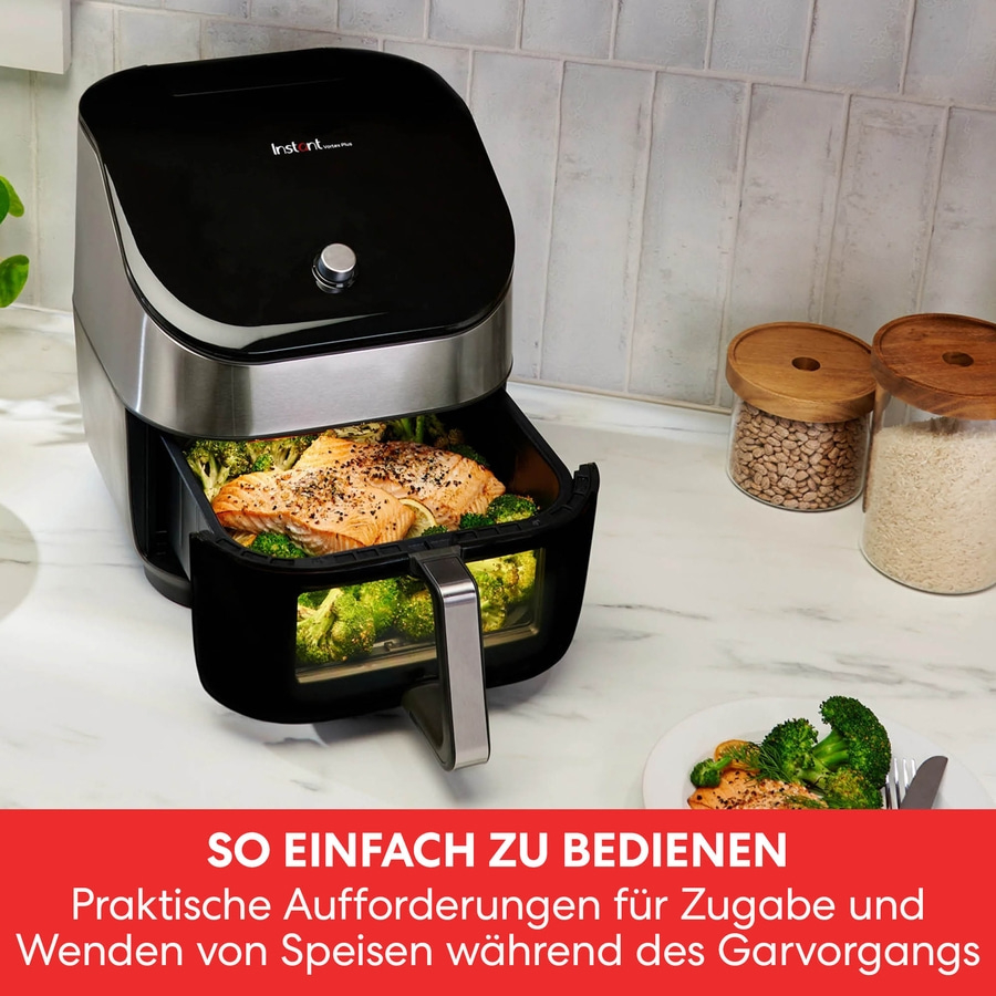INSTANT POT Vortex Plus Airfryer 6in1 Heißluftfritteuse ClearCook 5,1L 1700W