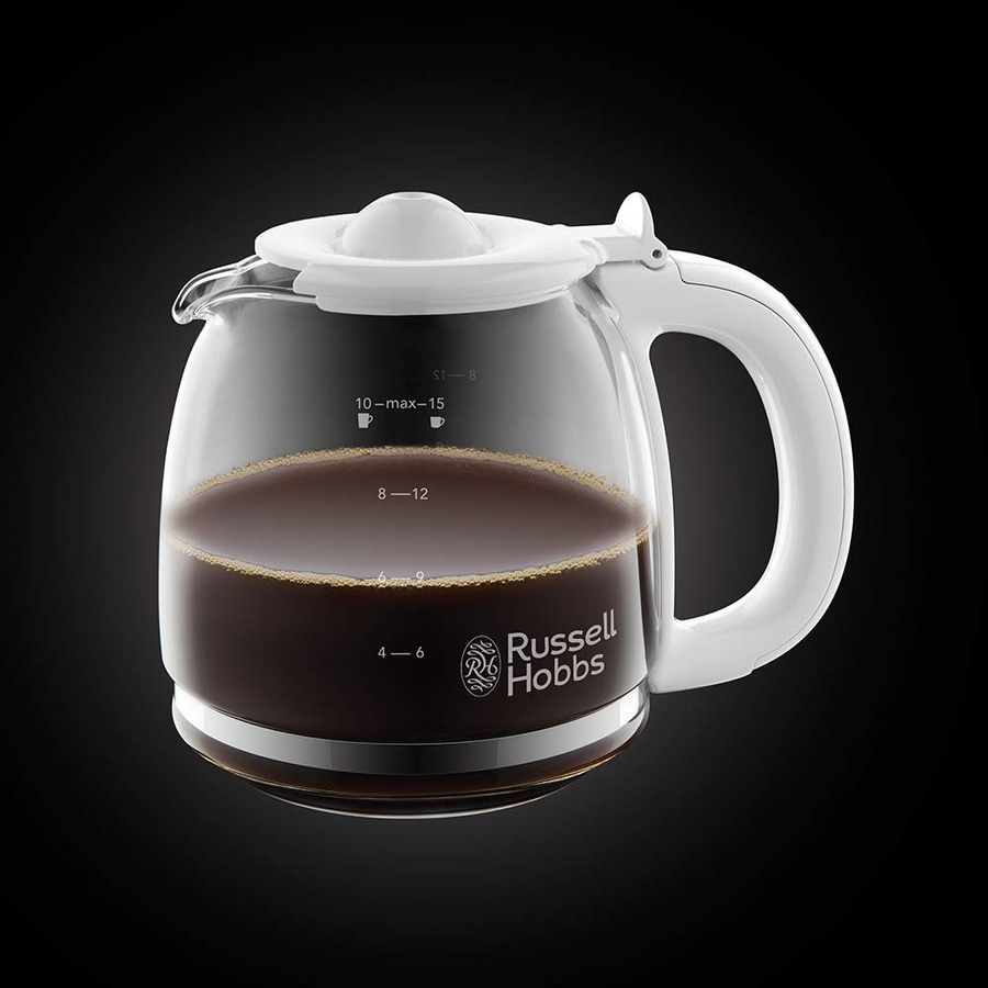 RUSSELL HOBBS Kaffeemaschine Inspire White 24390-56 Glas Timer 10 Tassen 1000 W