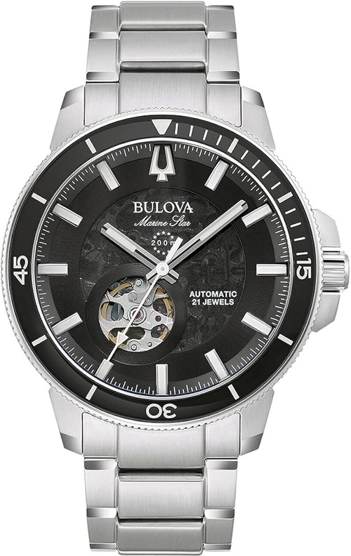 Bulova Herren Armbanduhr Marine Star 96A290 Automatik Edelstahl 45mm B-Ware