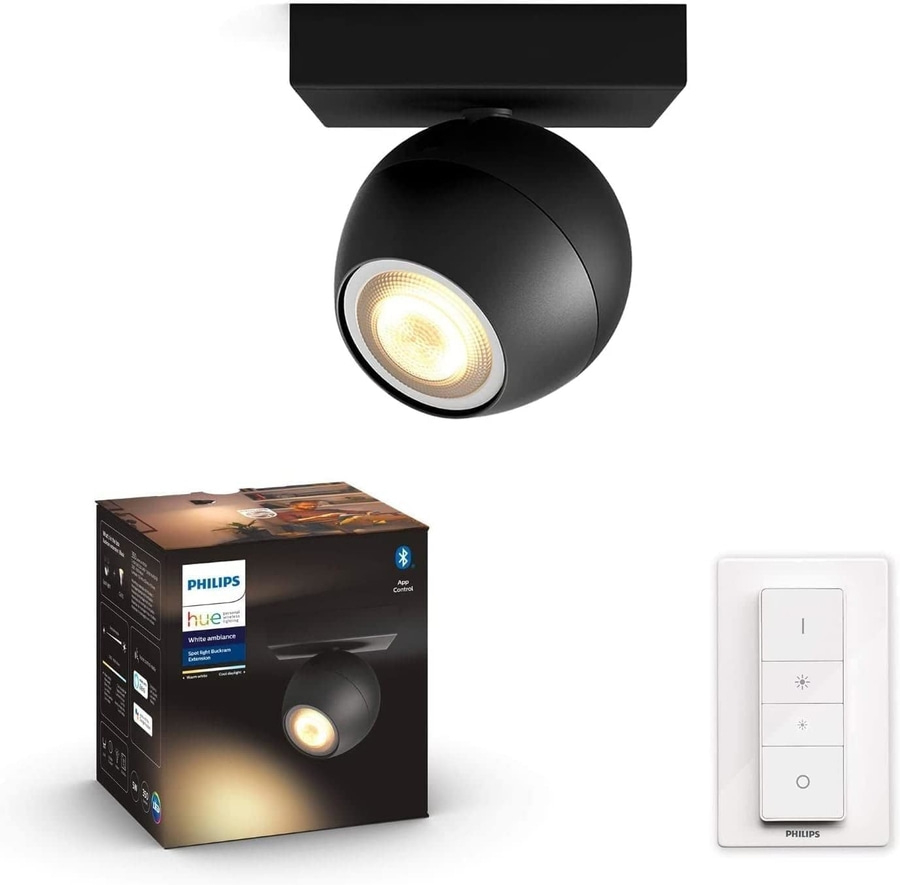 Einrichtung mit Philips Hue Spotlicht und Schalter
